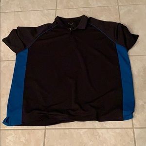 5XL Black/Blue Dry Fit Polo